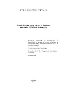 DANILO DE OLIVEIRA CARVALHO Estudo de dispers&atilde;o de machos