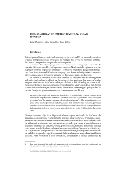 FORMAS AT&Iacute;PICAS DE EMPREGO JUVENIL NA UNI&Atilde;O EUROPEIA