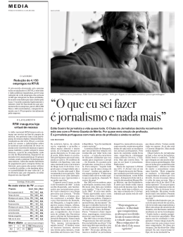 “O que eu sei fazer é jornalismo e nada mais”