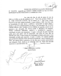 TERMO Da AUDI&Ecirc;NCIA da A&Ccedil;&Atilde;O oRDiNAR