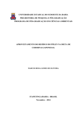 Aproveitamento do Res&iacute;duo do Pol&eacute;n na Dieta de Coturnix Coturnix