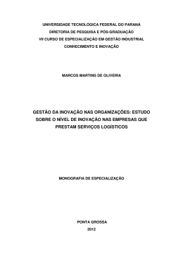 gest&atilde;o da inova&ccedil;&atilde;o nas organiza&ccedil;&otilde;es: estudo sobre o n&iacute;vel de