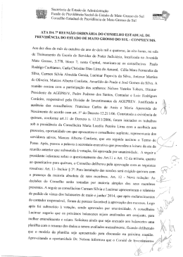 7ª reunião – 10/10/2014 – Ordinária