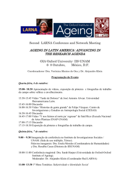 Second Conference on Ageing in Latin America,