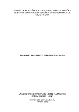 FONTES DE RESIST&Ecirc;NCIA A DOEN&Ccedil;AS FOLIARES