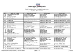 Lista de Potenciais Candidatos à Avaliação do Internato