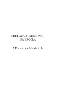EDUCA&Ccedil;&Atilde;O EMOCIONAL NA ESCOLA