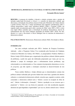 democracia, democracia cultural e o revelando os