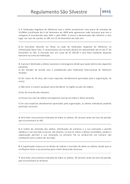 Regulamento São Silvestre