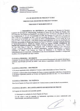 Presidência da República Secretaria