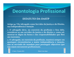 estatuto da oastp - Ordem dos Advogados de S&atilde;o Tom&eacute; e Pr&iacute;ncipe