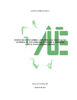efeito do fogo sobre a din&acirc;mica da vegeta&ccedil;&atilde;o lenhosa de