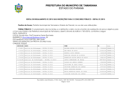 prefeitura do município de tamarana