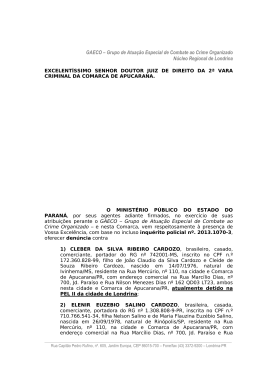 Leia a den&uacute;ncia na &iacute;ntegra. - Minist&eacute;rio P&uacute;blico do Paran&aacute;