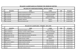 ANEXO I - Resultado final do PROESDE por ordem de