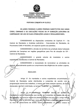 Portaria Conjunta 01/2012 de 01/08/2012