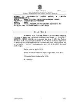 AGRAVO DE INSTRUMENTO (TURMA) (AGTR) Nº 57420/RN