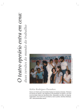 O teatro oper&aacute;rio entra em cena - ArtCultura