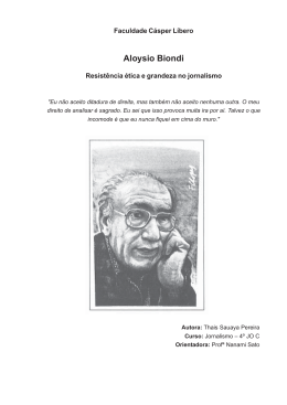 Resist&ecirc;ncia &eacute;tica e grandeza no jornalismo