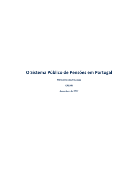 O Sistema Público de Pensões em Portugal