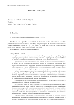 Ac&oacute;rd&atilde;o do Tribunal Constitucional de 30 de maio de