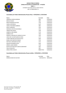 Nome Inscrição Data Cancelados por Ordem