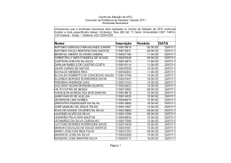 Nome Inscrição Horário DATA - Vestibular