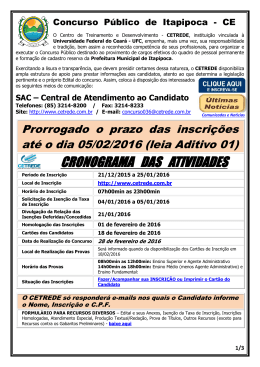 Edital - Concursos CETREDE