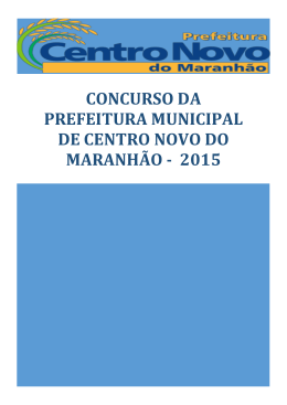 Documento Edital Centro Novo do Maranh&atilde;o