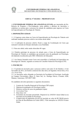 Especializa&ccedil;&atilde;o Psicologia do tr&acirc;nsito - Propesp