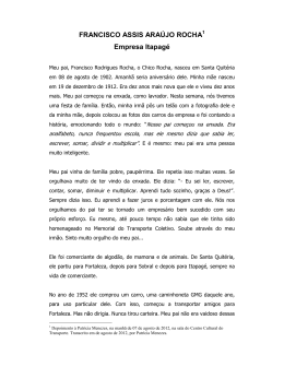 FRANCISCO ASSIS ARA&Uacute;JO ROCHA Empresa Itapag&eacute;