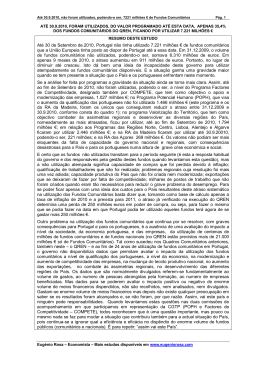 Até 30 de Setembro de.2010, Portugal não tinha utilizado 7.221