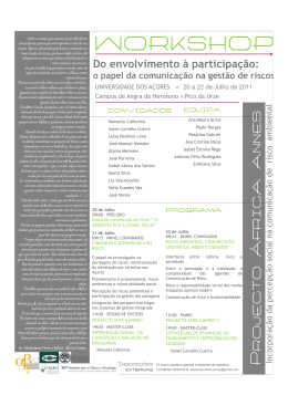 Poster de divulga&ccedil;&atilde;o do workshop
