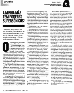 A minha m&atilde;e tem poderes supers&oacute;nicos!