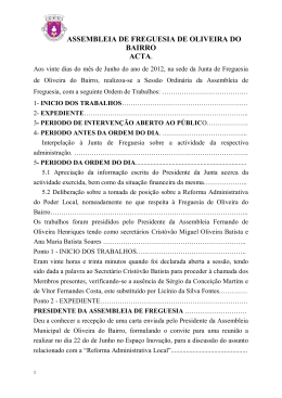 ASSEMBLEIA DE FREGUESIA DE OLIVEIRA DO BAIRRO ACTA.