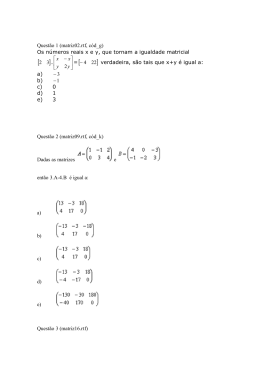 Questão 1 (matriz02.rtf, cód_g) Os números reais