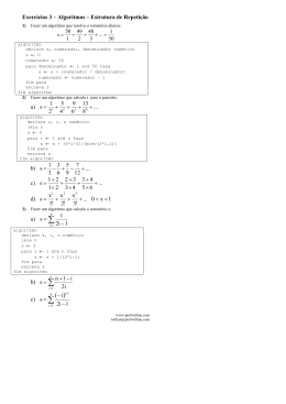 Lista de exerc&iacute;cios 3