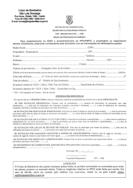 formulario corpo de bombeiros