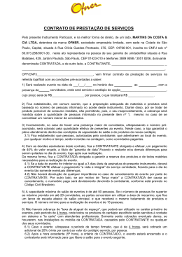 CONTRATO DE PRESTAÇÃO DE SERVIÇOS