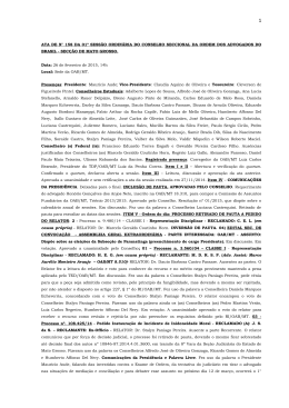 ata de n&deg; 158 da 01 sess&atilde;o ordin&aacute;ria do conselho