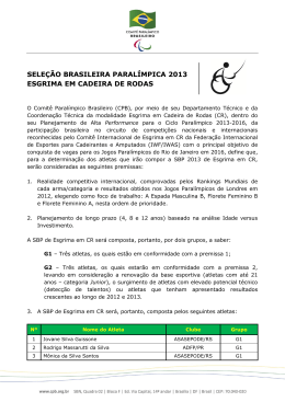 sele&ccedil;&atilde;o brasileira paral&iacute;mpica 2013 esgrima em cadeira de rodas