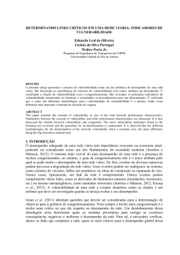 DETERMINANDO LINKS CRÍTICOS EM UMA REDE VIÁRIA