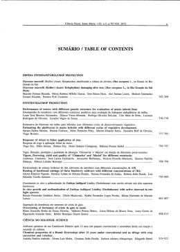 SUMÁRIO / TABLE OF CONTENTS