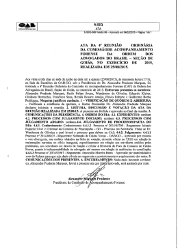 4&ordf; Reuni&atilde;o Ordin&aacute;ria - OAB-Go