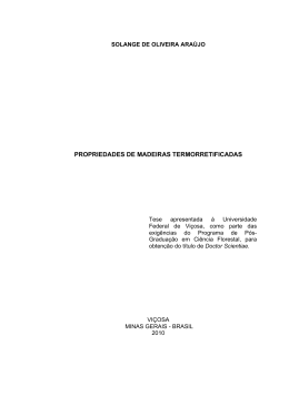 PROPRIEDADES DE MADEIRAS TERMORRETIFICADAS