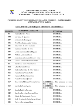 Veja o Resultado das Inscri&ccedil;&otilde;es Deferidas e Indeferidas