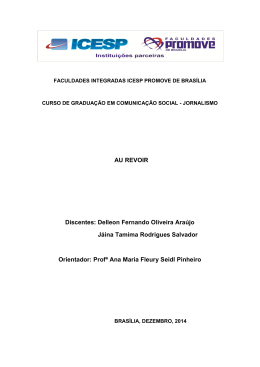 AU REVOIR Discentes: Delleon Fernando Oliveira Araújo Jáina