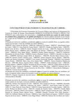 Edital 15/2008 - Tribunal de Justi&ccedil;a de Sergipe