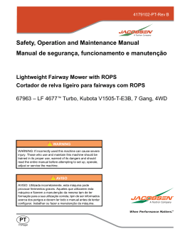 Safety, Operation and Maintenance Manual Manual de