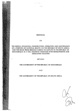protocol on the design, financing, construction, operation and